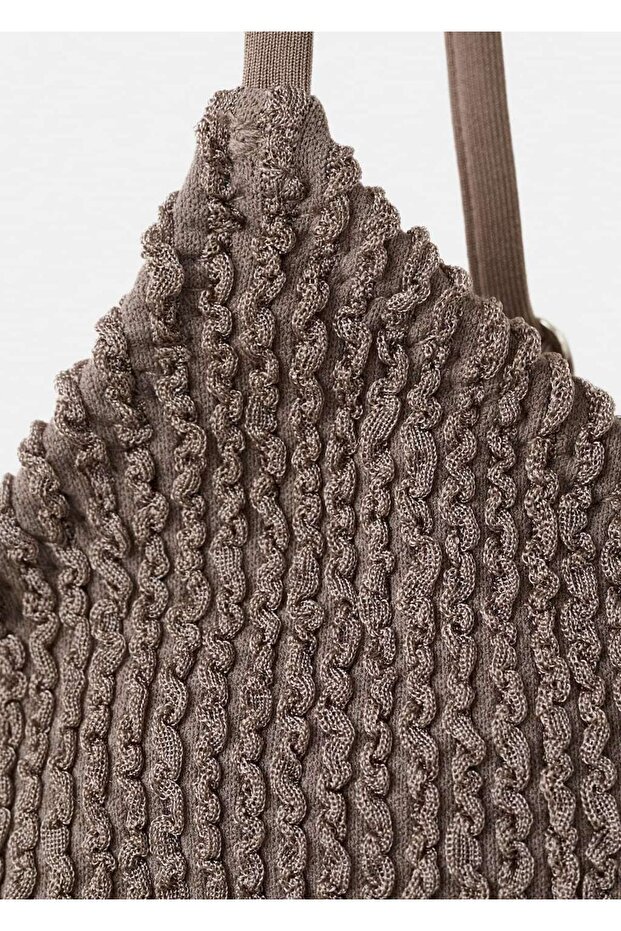 Dokulu üçgen bikini üstü - 5