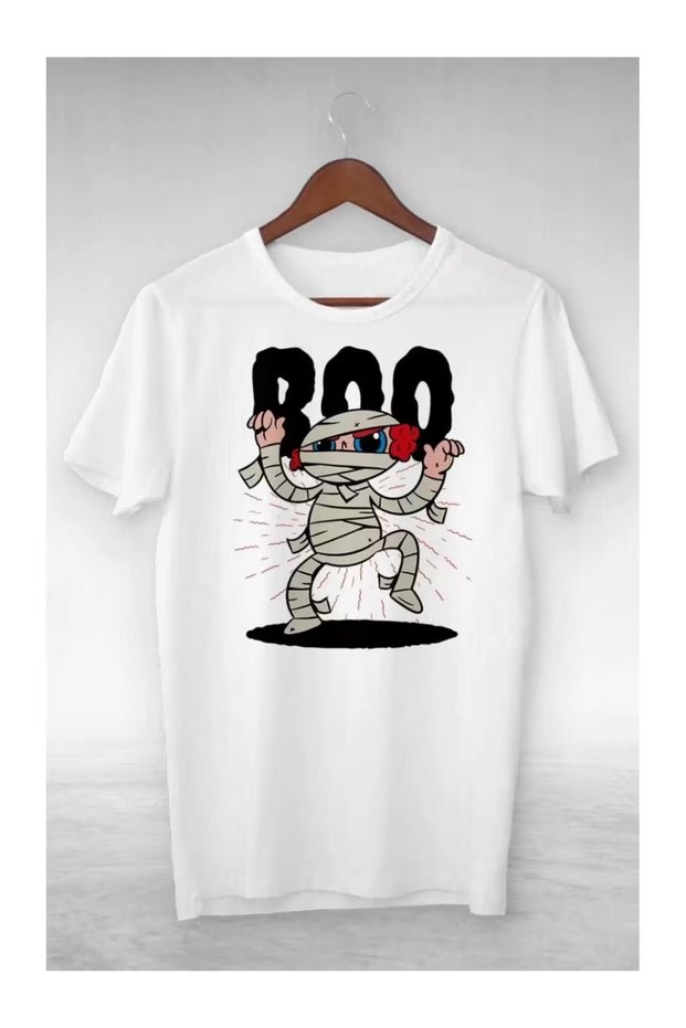 Unisex Women Men Funny Fear Mumm Boo Printed Oversized T-Shirt