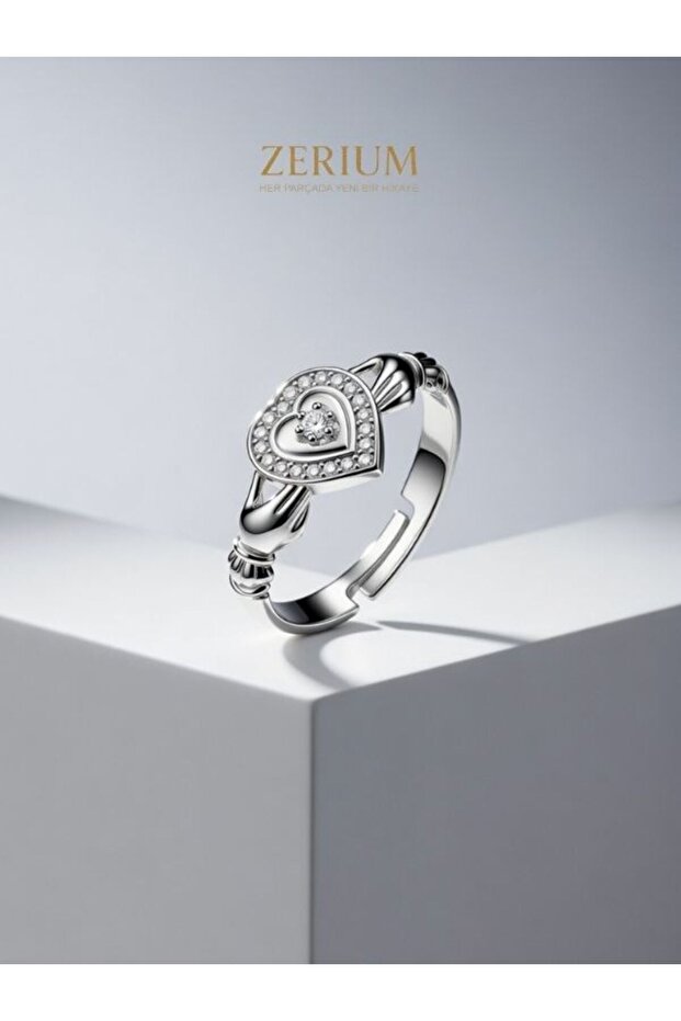 Zircon Stone Heart Women's Ring | Silver Color Vip Design