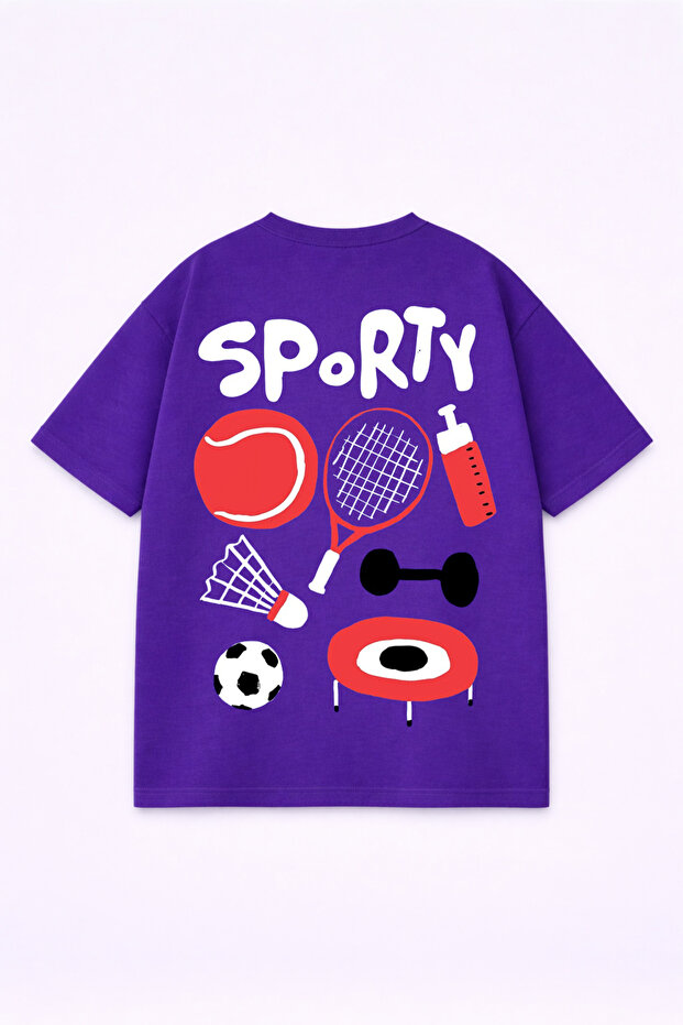 100% Cotton Lu T-Shirt Oversized Unisex Comfortable Fit Sporty Printed T-Shirt
