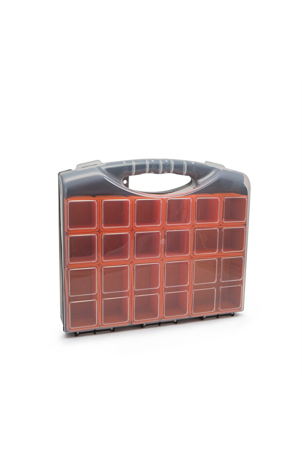 Accessory organizer box with 16 removable compartments, 300 x 255 x 54 mm - 1