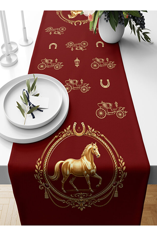 Classic Horse Series 140X40 cm Digital Print Pcs Table Runner (Horse)