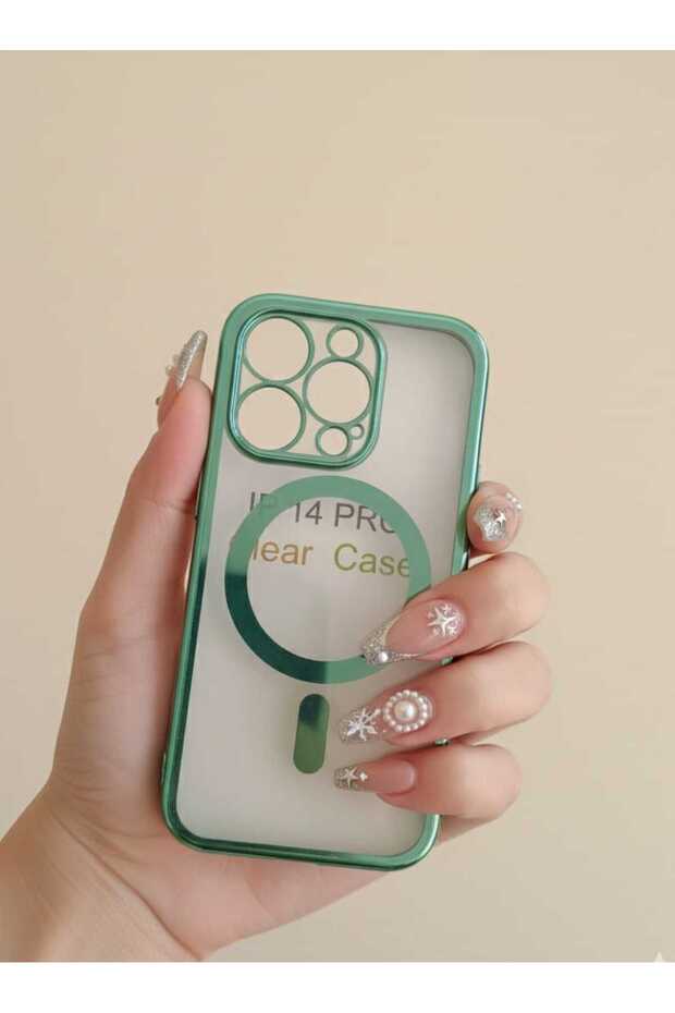 Iphone 14 pro green magsafe case model.