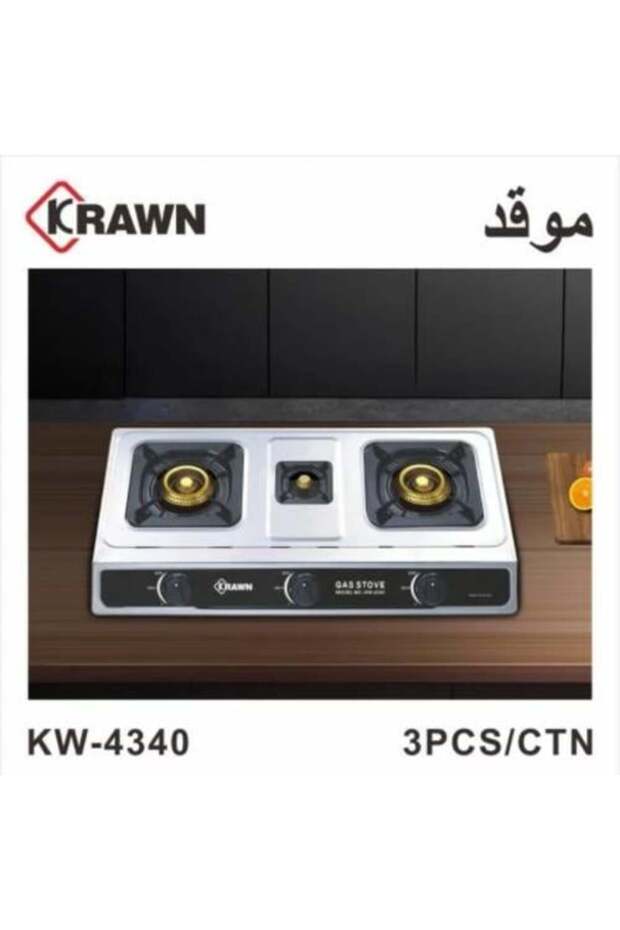 موقد غاز مسطح بأربع شعلات - إشعال سريع وتحكم منفصل في الحرارة - موديل KW-4340