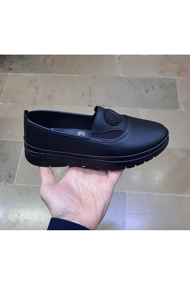 Women's 4-Point Orthopedic Stone Detailed m Transitional Mother Walking Shoes