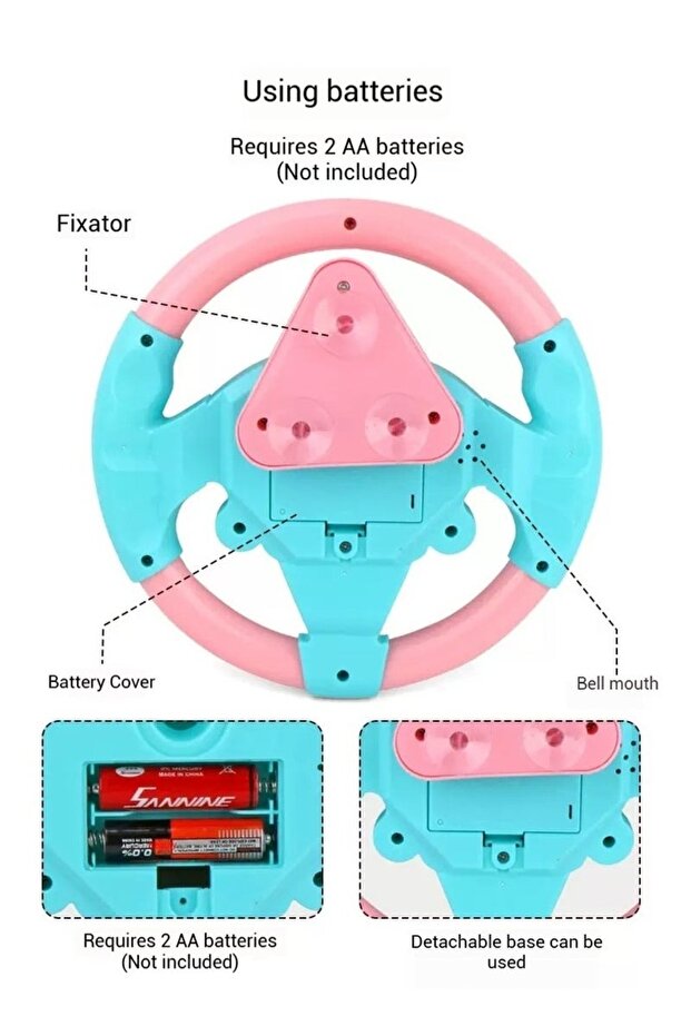 1pc Kids Simulated Driving Controller - 4