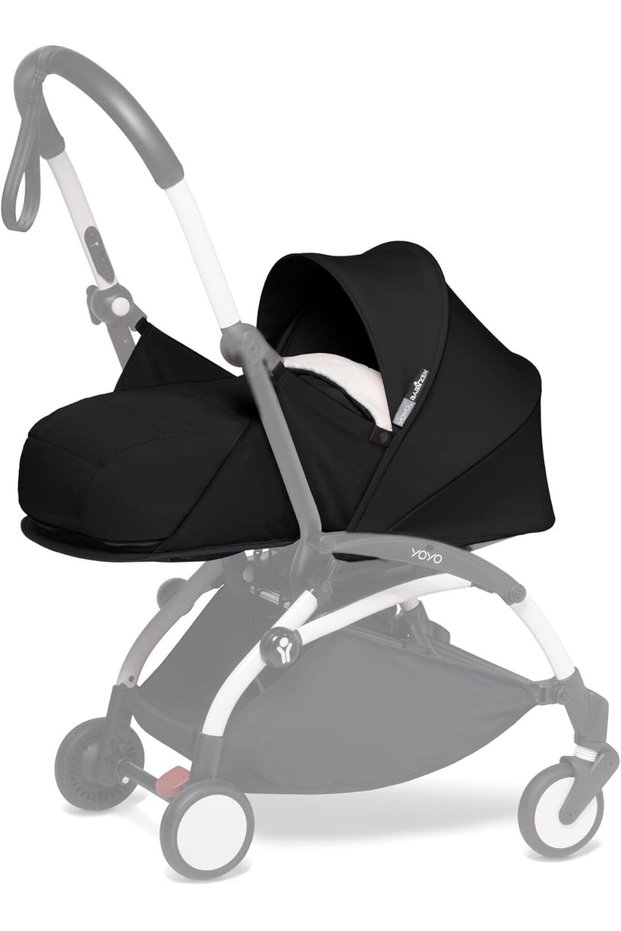 YOYO 0+ Newborn Pack - Includes Mattress, Hood, Head Support & Foot Cover - Black