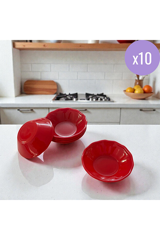 10-Piece Tea Saucer Coaster Set Unbreakable - Plastic