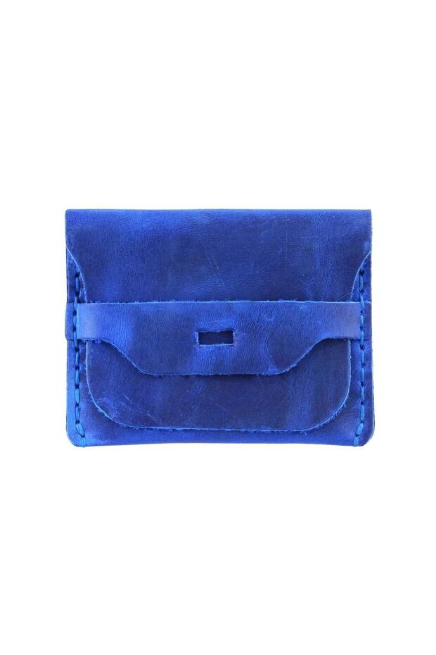 Crazy Leather Card Holder – Genuine Oiled Leather Leather, Rustic Look, Handmade – for Daily and Travel Use