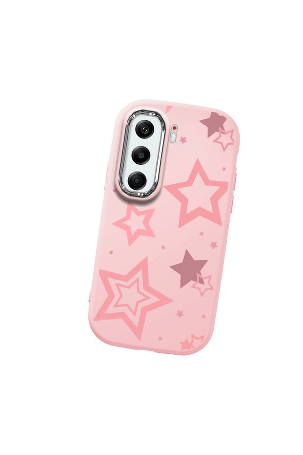 Tecno Camon 40 Pro 5g Compatible Camera Protected Pink Soft Silicone Phone Case Pink Star