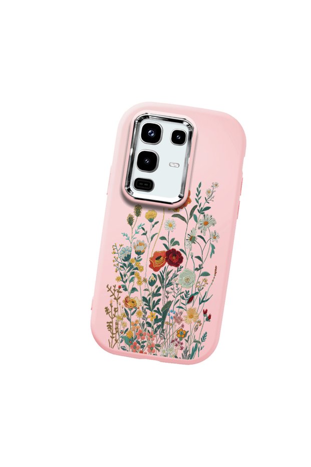 Infinix Note 50 Pro Compatible Camera Protected Pink Soft Silicone Phone Case Floral Print