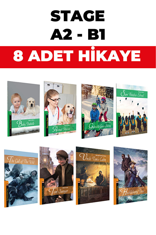 İNGİLİZCE HİKAYE (A2-B1) SEVİYESİNDE 8 ADET KİTAP