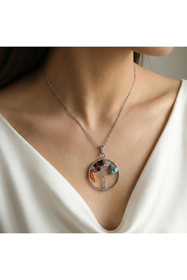 Sagittarius Tree of Life Necklace - Stainless Steel