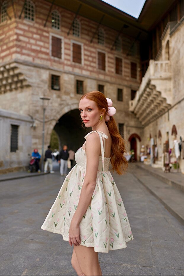 Tulip Jam Puff Mini Elbise - 2