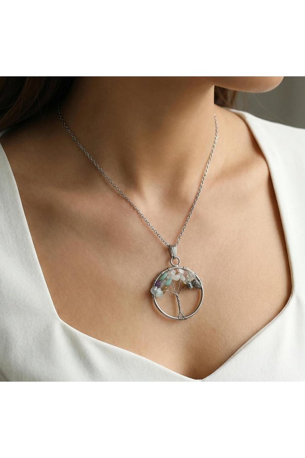 Aquarius Tree of Life Necklace - Stainless Steel