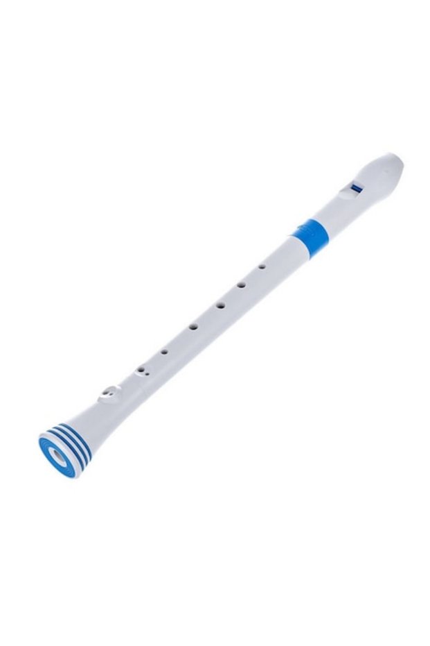 Fluier soprano alb-albastru