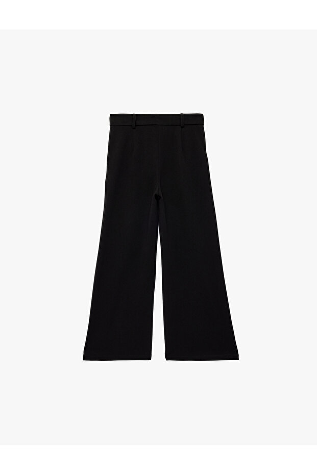 Black Girls Polyester Trousers - 2