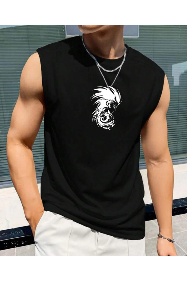 Anime Boy B Printed Men's Zero Sleeve Clothing Sports Wear O Oversized Tshirt
