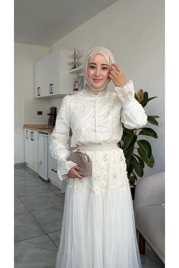 TÜL TAŞLI ETEK - 2