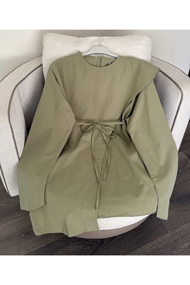 ŞAL DETAYLI GÖMLEK - 1