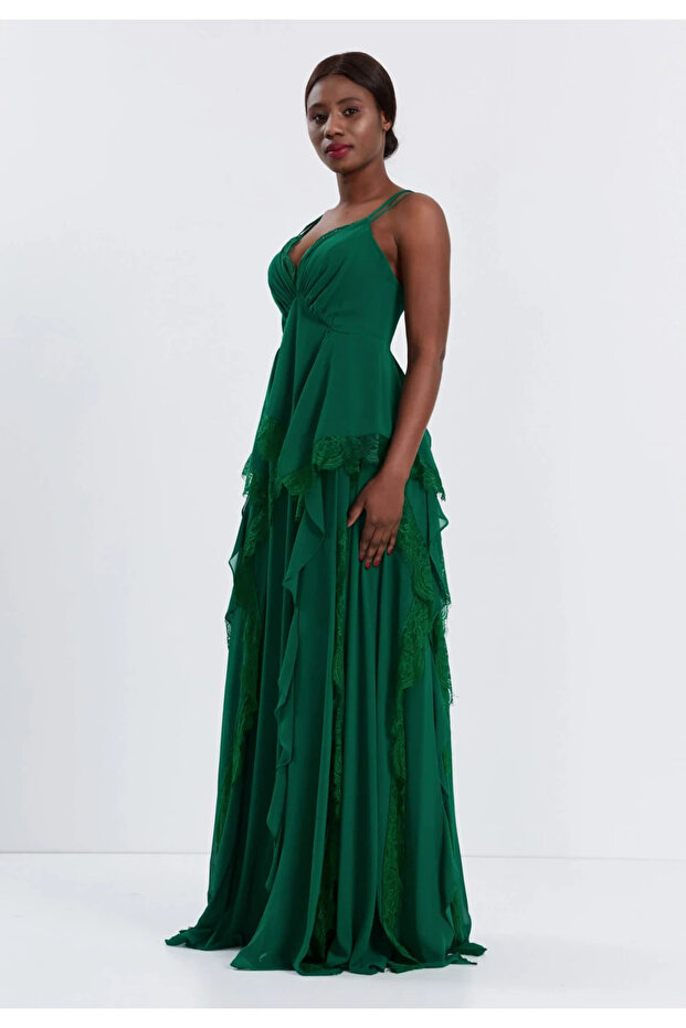 Rochie lunga Luna verde - 4