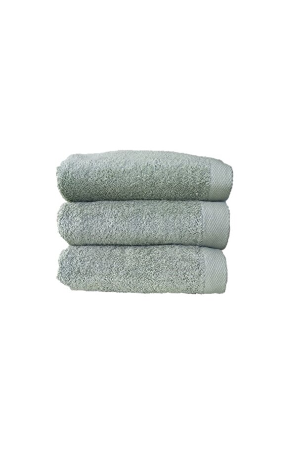 Hand and Face Towel 3 Pieces Green 50 X 100 Grams Soft