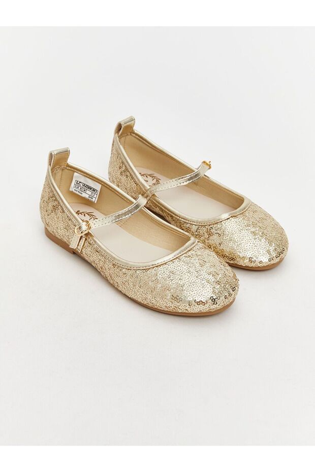 Lcw Steps Stone Detailed Girls' Shoes Ballet Flats