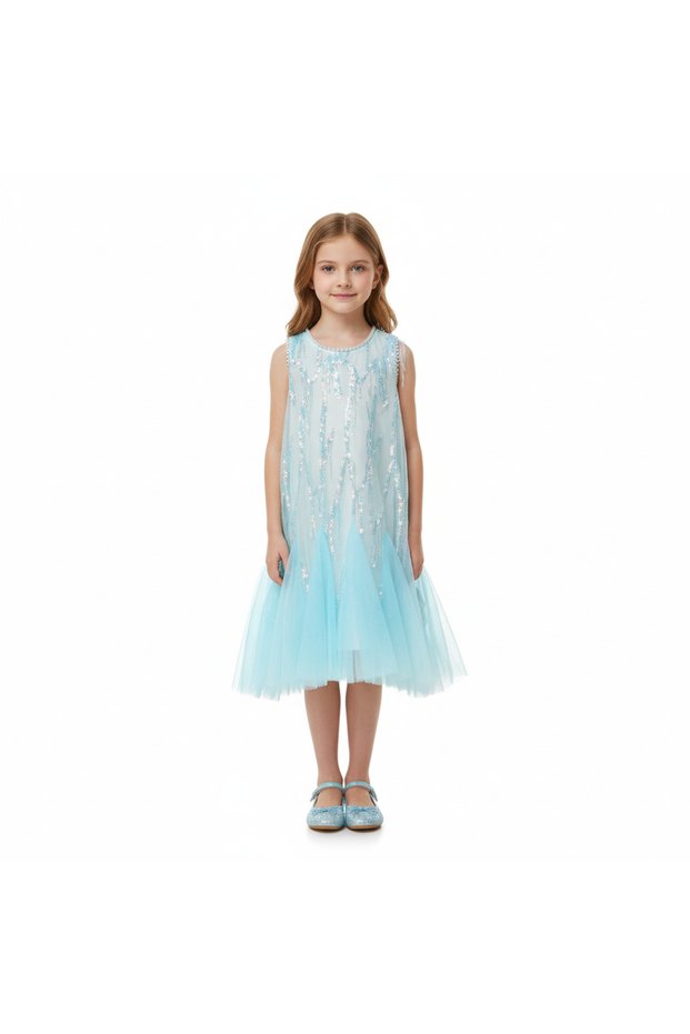 -Twinkle Princess Dress-Blue-2Y to 10Y