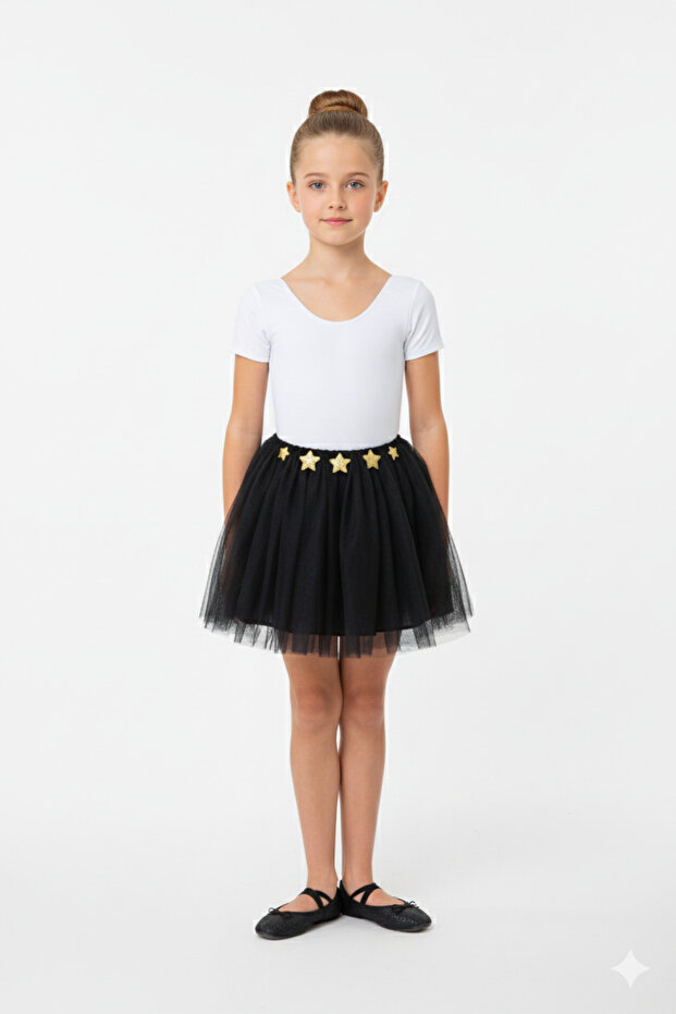 - Little Star Blcak Skirt, 1Y to 8Y