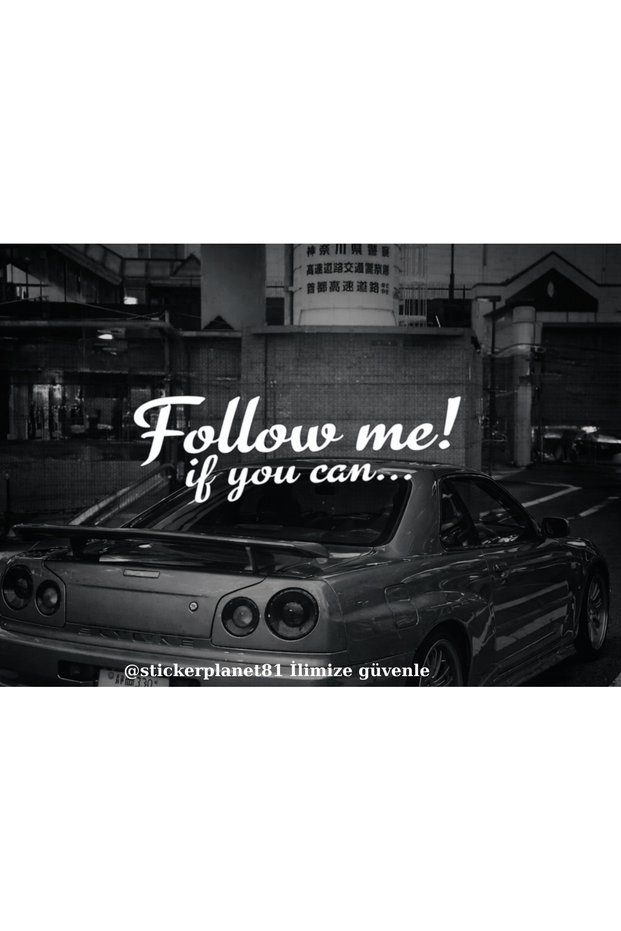Follow Me if You Can Car Sticker – Auto Window Lettering – Vehicle Rear Window Trunk Modified Decor 23X10 cm