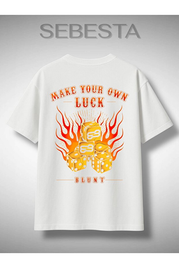 Luck Printed Premium Oversized t Shirt