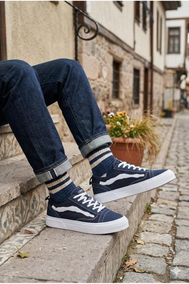 Vespa Noka Rahat Anatomical Men's Linen Shoes Sneakers Shoes