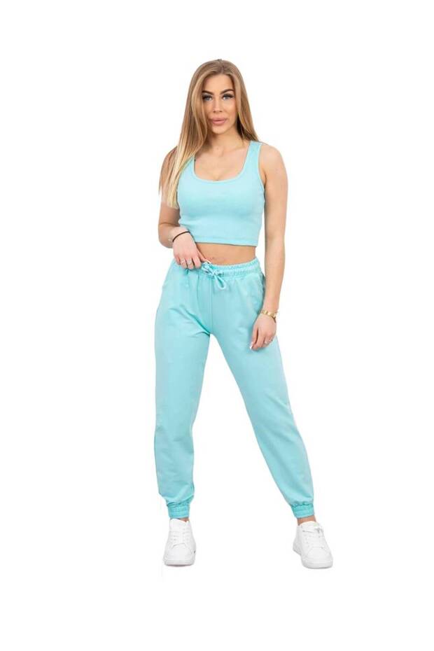 Set top + pantaloni mentă - 1