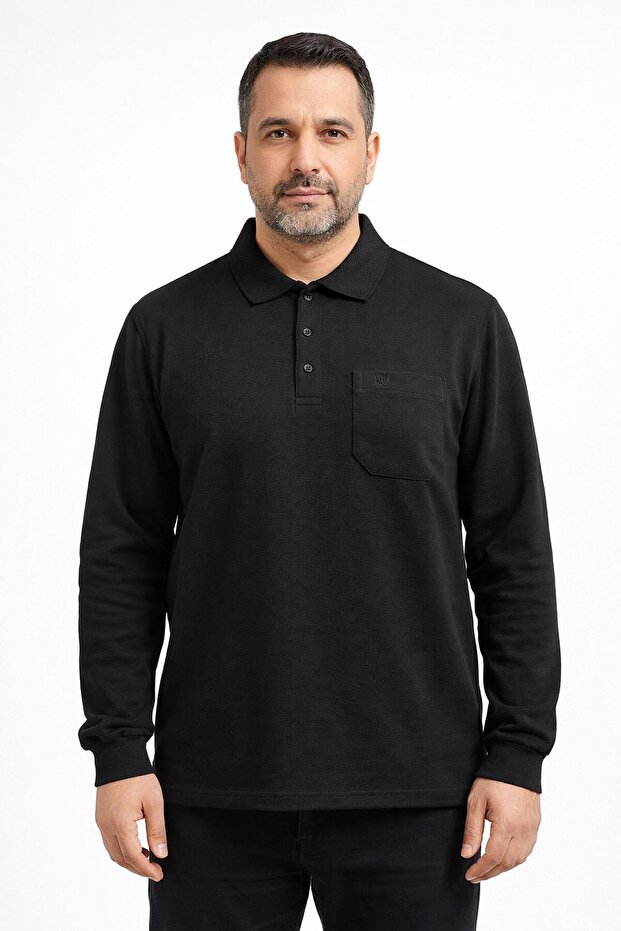Simenti Regular Fit Polo Neck Long Sleeve Sweatshirt - 7566