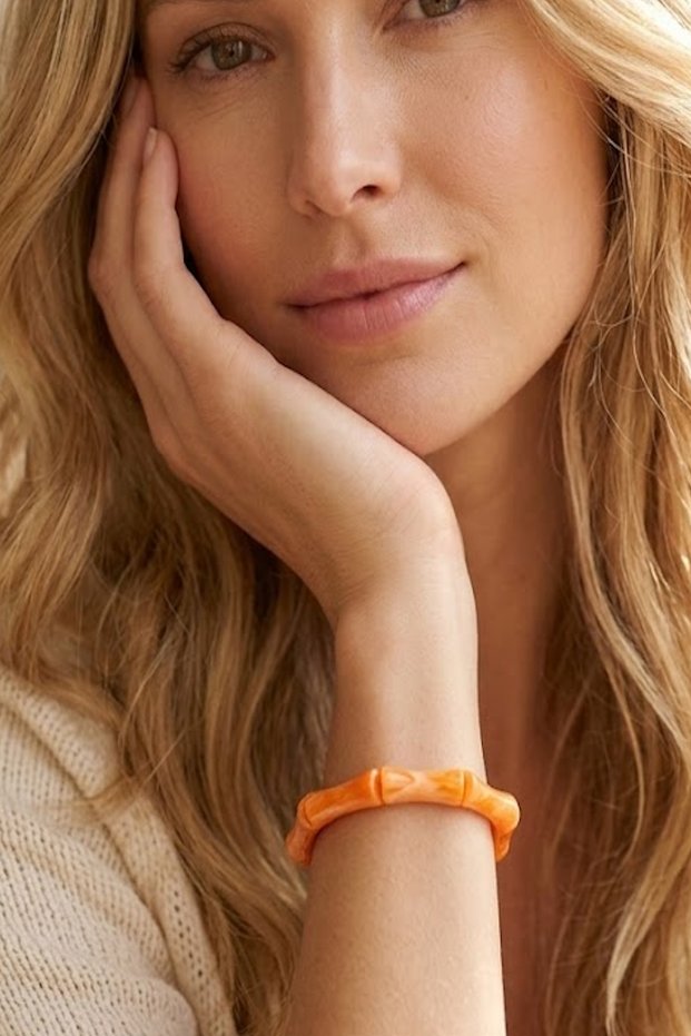 Orange Color Beaded Bracelet