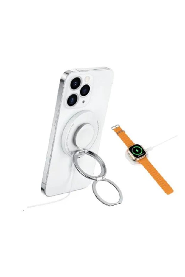 WI-W027 3-in-1 Magnetic Wireless Charger Stand for Phone, Earbuds & Smart Watch