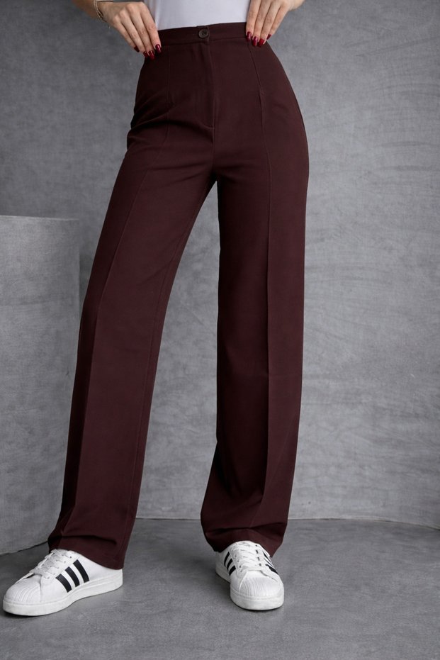 Women's High Waist Classic Black Fabric Pants