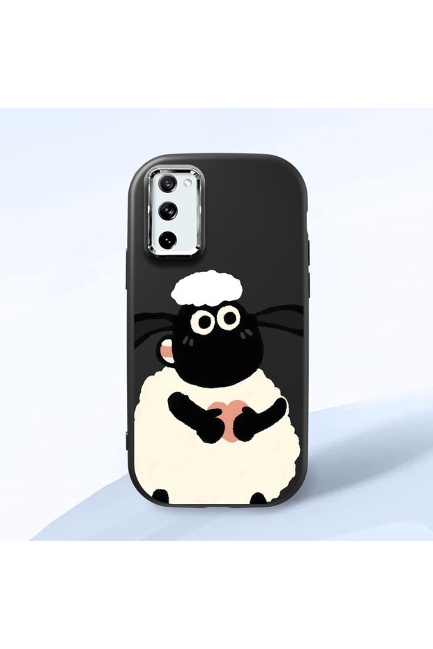 Samsung Galaxy S20 Fe 4G/5G Compatible Shock-Absorbing Camera Protected Black Silicone Case Kuzu Patterned