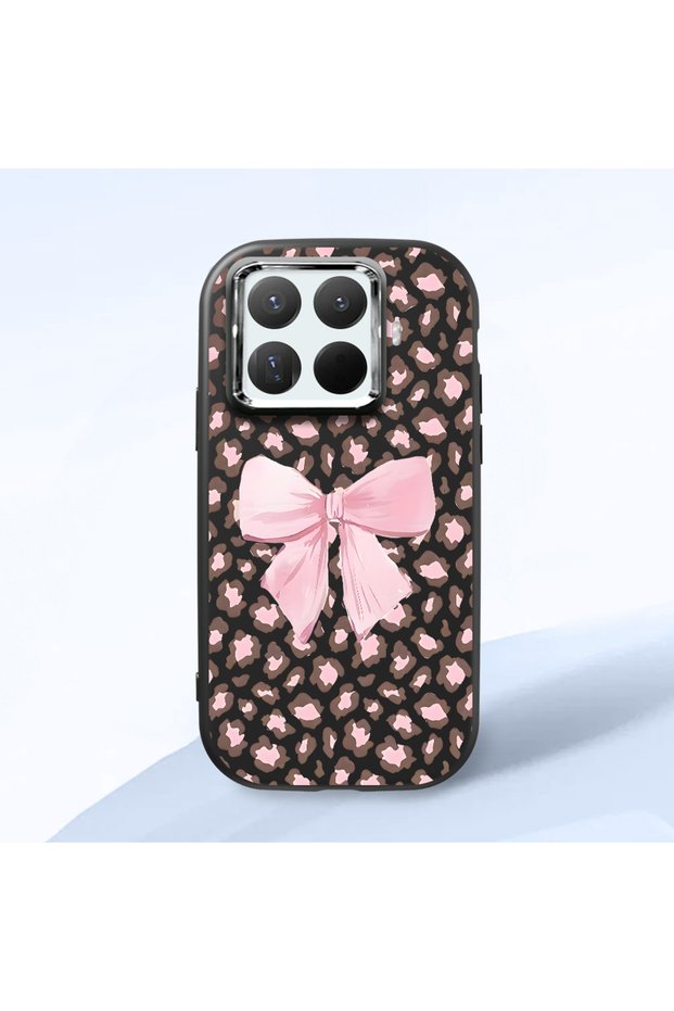 Mi 15t Pro Compatible Shock-Absorbing Camera Protected Black Silicone Case Leopard Printed I