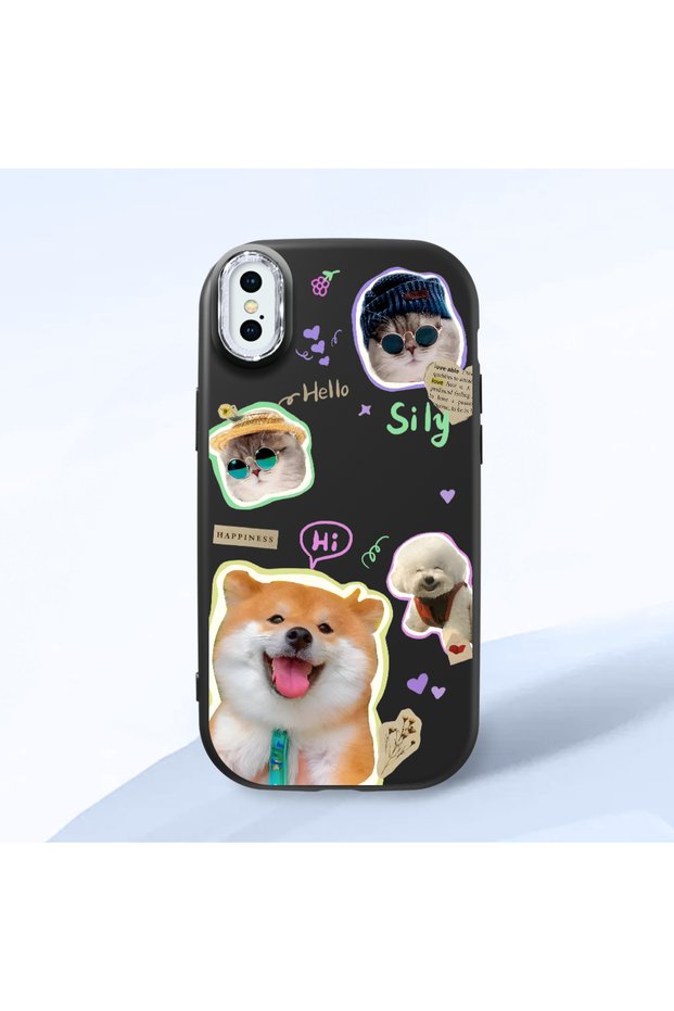 حافظة سيليكون سوداء متوافقة مع هاتف iPhone XS Max مع حماية للكاميرا ماصّ للصدمات درجة منقوش