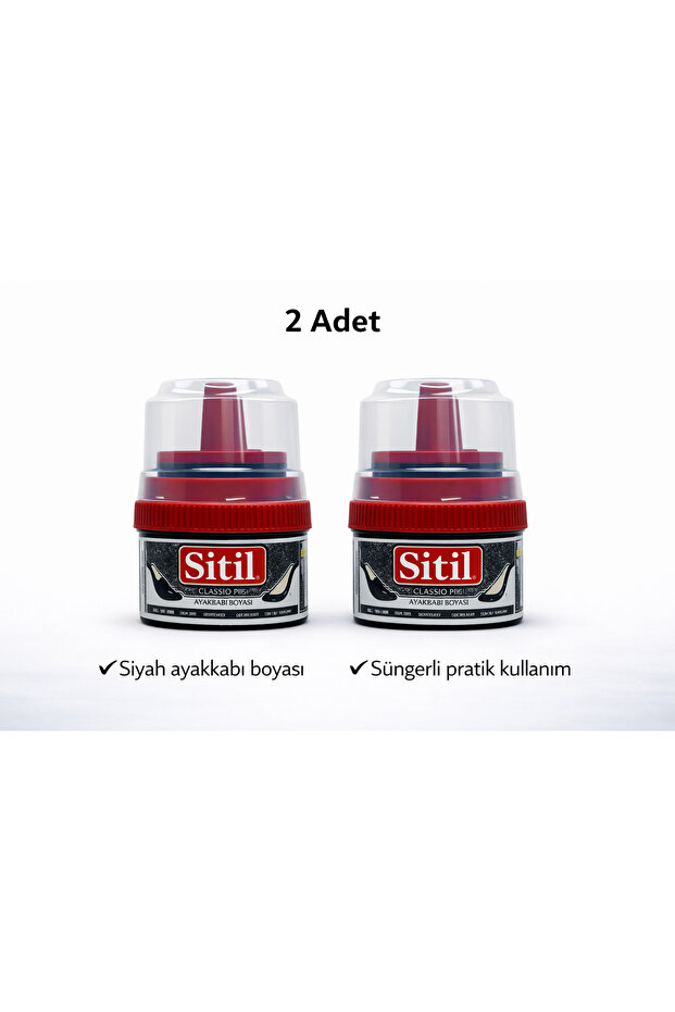 ملمع أحذية سيتيل أسود مع إسفنجة تلميع 2 قطعة