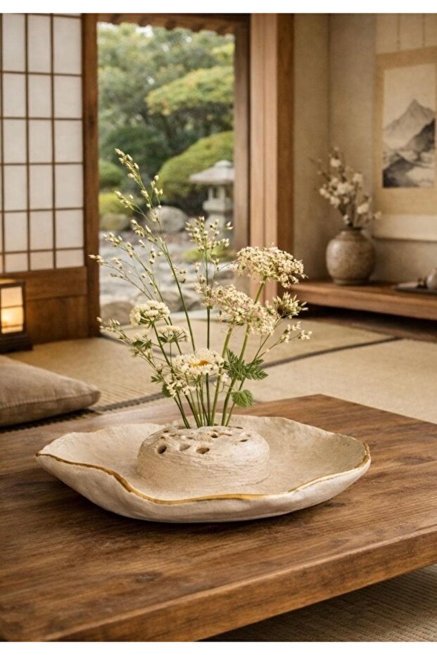 Seramik Ikebana Çiçek Tabağı - 2