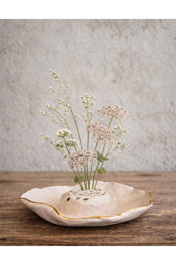 Seramik Ikebana Çiçek Tabağı - 4