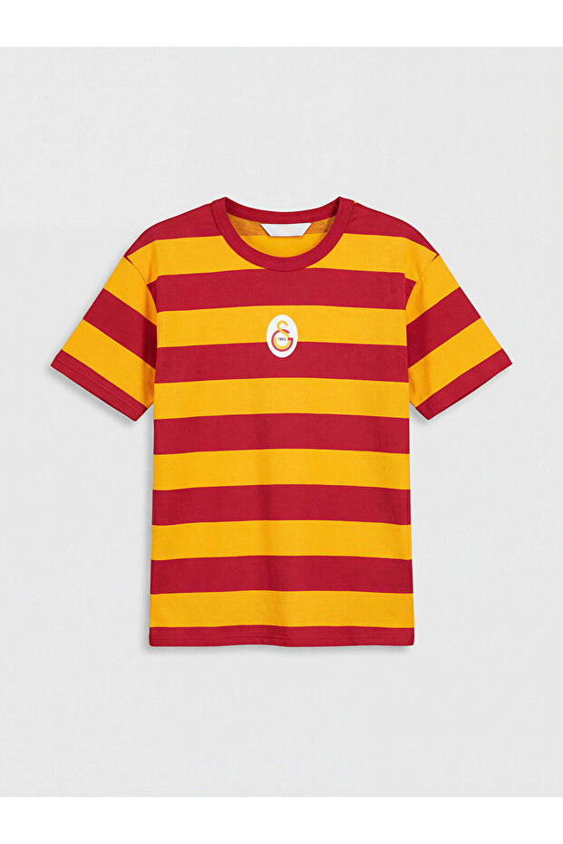 Lcw Kids Red Crew Neck Galatasaray Printed Boys T-Shirt