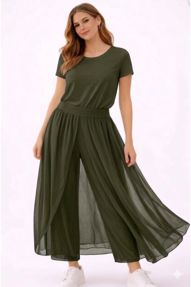 Women's Italian Khaki Elastic Waist Envelope Cover Casual Bag I Silk Antolon