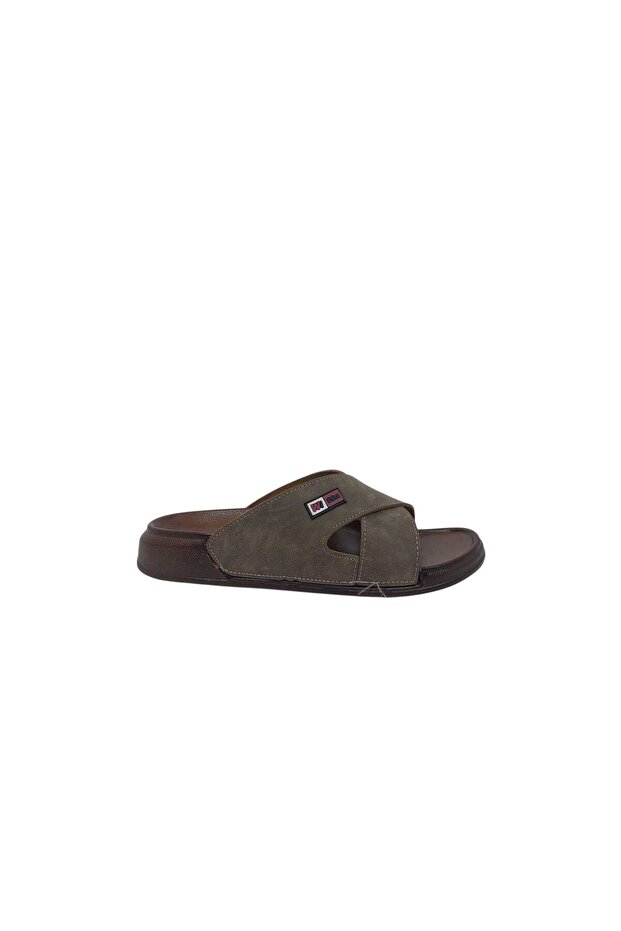 Witta 54202 Men's Mink Cross-Strapped Daily Use Slipper