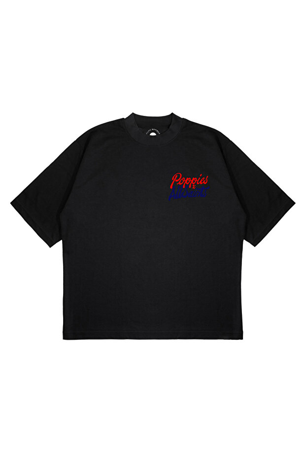 Unisex Oversized All Saint Poppies Printed Boxy Fit Thick Fabric (240Gsm) T-Shirt