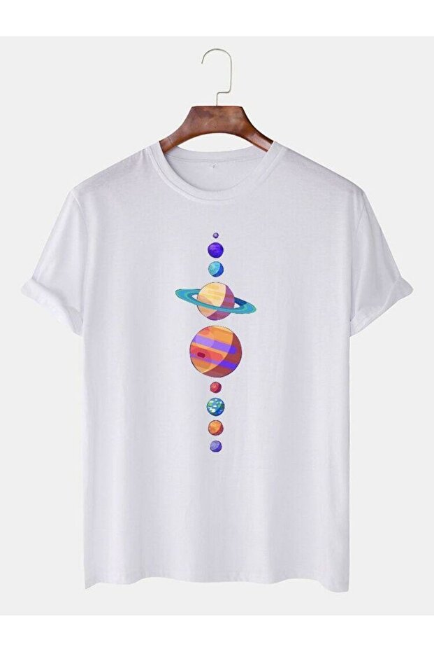 Venus Printed White Oversized Unisex T-Shirt Basic Comfortable Fit Daily T-Shirt