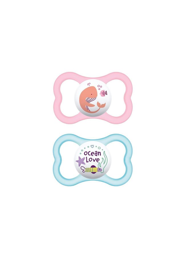 Air Matte Pacifier 6–16 Months – 2-Pack (for Baby Girls, Sensitive Skin, Bpa-Free) in Sterile Box