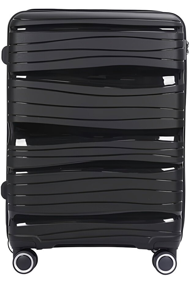 28-Inch Signature Hard Shell Luggage - 360° Spinner Wheels & Secure Lock (Matte Black)